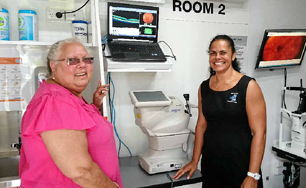 EYE-OPENER: Rebecca Simon and IDEAS program coordinator Sharelle Eggmolesse inspect the van’s medical facilities during an open day yesterday. EYE-OPENER: Rebecca Simon and IDEAS program coordinator Sharelle Eggmolesse inspect the van’s medical facilities during an open day yesterday.